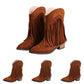 Wide Calf Womens Boots Lacy European And Foreign Trade Large Size Retro Suede Short Boots New Pointed Thick Heel Mud Women