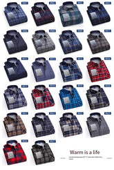 Autumn and winter new fleece shirt men&