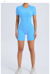 Short Jumpsuit Gym Clothes For Women Sportswear Fitness Overalls Backless Scrunch Booty Yoga Suit Sports Set Outfit ShedPoundsPortal