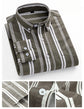 Casual Long-sleeve Shirts for Men Slim Fit Plain Shirt 100%cotton Plaid Striped Tops Soft Designer Fashion Korean Trends Clothes ShedPoundsPortal