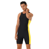 Summer Men One-piece Swimwear Swimsuit Sleeveless Front Zipper Swimming Shorts Bodysuit Triathlon Wetsuit Bathing Suit Beachwear ShedPoundsPortal