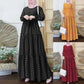 Womens dresses Bohemian Polka Dot Print Muslim Dress Long Sleeves Prayer Clothes summer dresses 2025