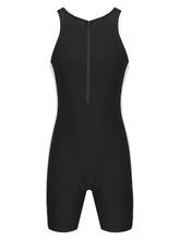 Men One-piece Swimwear Swimming Jumpsuit Patchwork Side Shorts Bodysuit Triathlon Wetsuit for Beach Pool Swimming Bathing Suit ShedPoundsPortal