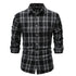 Casual Plaid Long Sleeve Men&