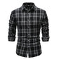 Casual Plaid Long Sleeve Men&