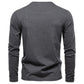 AIOPESON Henley Collar T Shirt Men Casual Solid Color Long Sleeve Autumn Fashion High Quality 100% Cotton Mens T Shirts ShedPoundsPortal
