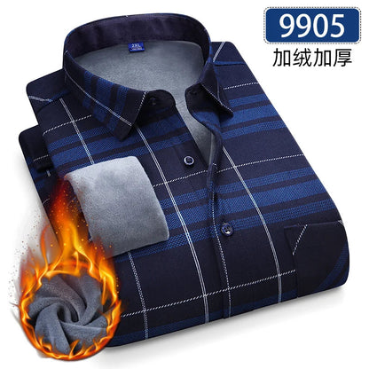 Autumn and winter new fleece shirt men&