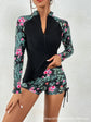 Female Swimsuit With Long Sleeves Swimwear Sports Surfing Tankini Set Beachwear Two-Piece Bathing Suits Pool Women Swimming Suit ShedPoundsPortal