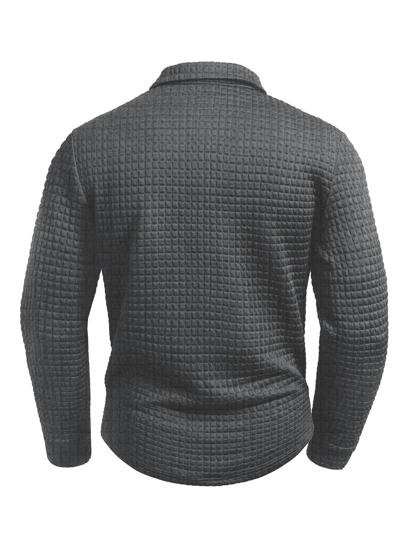 Digital Printed Fabric with Irregular Plaid Pattern, Non-Positioned Plaid Pattern, Thick Long-Sleeve Turn-Down Collar Top, Square Plaid Texture Fabric, Fashionable Casual Everyday Wear ShedPoundsPortal