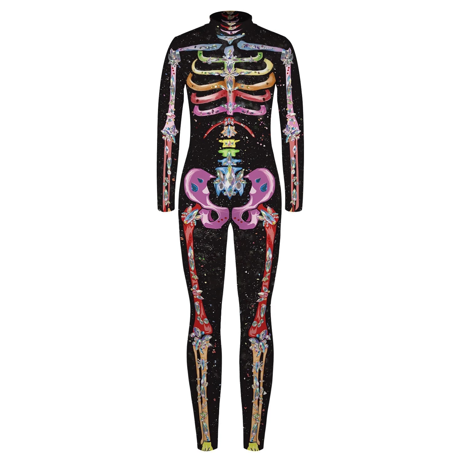 Robot Punk Jumpsuit Catsuit Sexy Female Women Cosplay Costume Skeleton Cyberpunk Steampunk Zentai Suit Halloween Bodysuit ShedPoundsPortal
