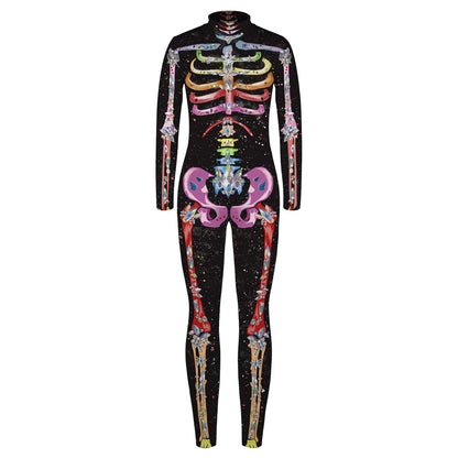 Robot Punk Jumpsuit Catsuit Sexy Female Women Cosplay Costume Skeleton Cyberpunk Steampunk Zentai Suit Halloween Bodysuit ShedPoundsPortal