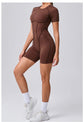 Short Jumpsuit Gym Clothes For Women Sportswear Fitness Overalls Backless Scrunch Booty Yoga Suit Sports Set Outfit ShedPoundsPortal