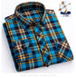 plus size 8XL100%cotton sanding long-sleeve shirts for men slim fit casual plain shirt soft palid tops designer elegant clothes
