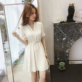 Woman Dress White Dresses for Women Chiffon Satin Soft Silk Ruffle Clothing New Features of Clothes Curvy Cheap Casual X Retro G ShedPoundsPortal