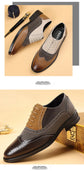 Luxury Men Dress Shoes Retro Brogue Shoes for Men Comfortable Business Casual Footwear High Quality Men Party Wedding Shoes 2025