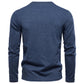 AIOPESON Henley Collar T Shirt Men Casual Solid Color Long Sleeve Autumn Fashion High Quality 100% Cotton Mens T Shirts ShedPoundsPortal