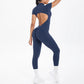 Sexy Backless Bodycon Scrunch Jumpsuit Raises Butt Women Dance Fitness Overalls Push Up  With Chest Cushion Yoga Sport Jump Suit ShedPoundsPortal