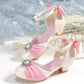 Toddler Slippers Size 3 Trendy Elegant Bowknot High Heel Shoes For Gir