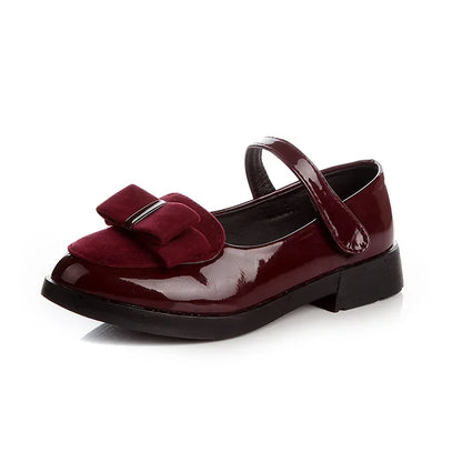 Girls Flats Children Princess Shoes With Bow-knot Sweet Kids Mary Jane