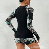 Female Swimsuit With Long Sleeves Swimwear Sports Surfing Tankini Set Beachwear Two-Piece Bathing Suits Pool Women Swimming Suit ShedPoundsPortal