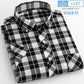 2025 Summer Cotton Plaid Short Sleeve Shirts For Men Plus Size Regular Fit Classic Young  England  Style Shirts Man&