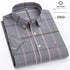Cotton Fabric Breathable Men Oxford Short Sleeve Summer Plaid Striped Male Shirt Business Regular Fit Oversized Clothes ShedPoundsPortal