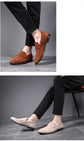 Fashion Man Casual Shoes Suede Genuine Leather Slip-on Light Comfortable Driving Loafers Moccasins For Men Party Wedding Flat