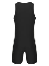 Mens Swimwear One-piece Wetsuit Swimming Bathing Suit Round Neck Sleeveless Side Shorts Bodysuit Triathlon Front Zipper Swimsuit ShedPoundsPortal