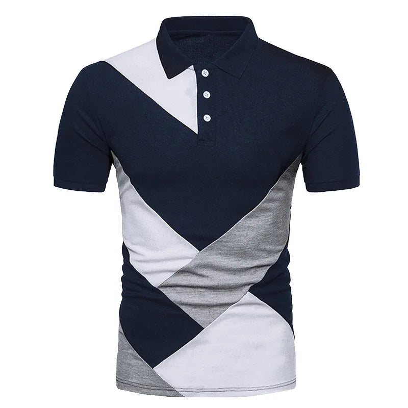KB Men Polo Men Shirt Short Sleeve Polo Shirt Contrast Color Polo New Clothing Summer Streetwear Casual Fashion Men tops ShedPoundsPortal
