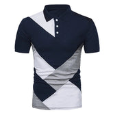 KB Men Polo Men Shirt Short Sleeve Polo Shirt Contrast Color Polo New Clothing Summer Streetwear Casual Fashion Men tops ShedPoundsPortal