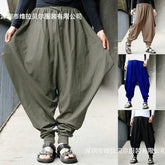 Mens Pants Loose Bloomers Retro Casual Fashion Design Cool Harem Trousers ShedPoundsPortal