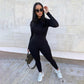 Sexy Black Jumpsuits Women New Autumn Long Sleeve Solid Bodycon Sports Rompers Female Streetwear Casual Skinny Fashion Overall ShedPoundsPortal