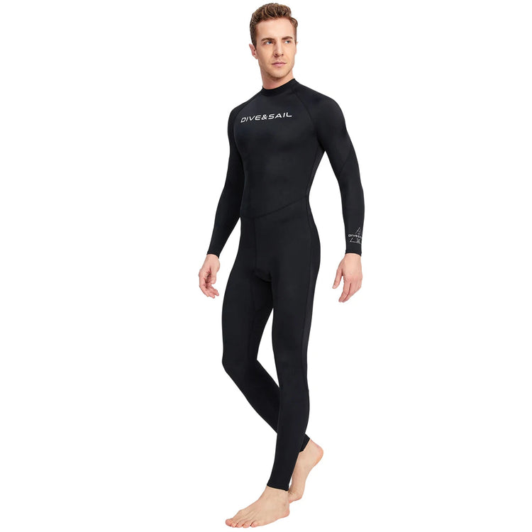 Men Long Sleeve Quick Dry Swimming Suit Adult Nylon Uv Protection Snorkeling Surfing Wetsuit Water Sports One-piece Diving Suit ShedPoundsPortal