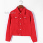 Jeans Jacket and Coats for Women 2025 Autumn Candy Color Casual Short Denim Jacket Korean Coats Women  Jeans Jacket  Clothes ShedPoundsPortal