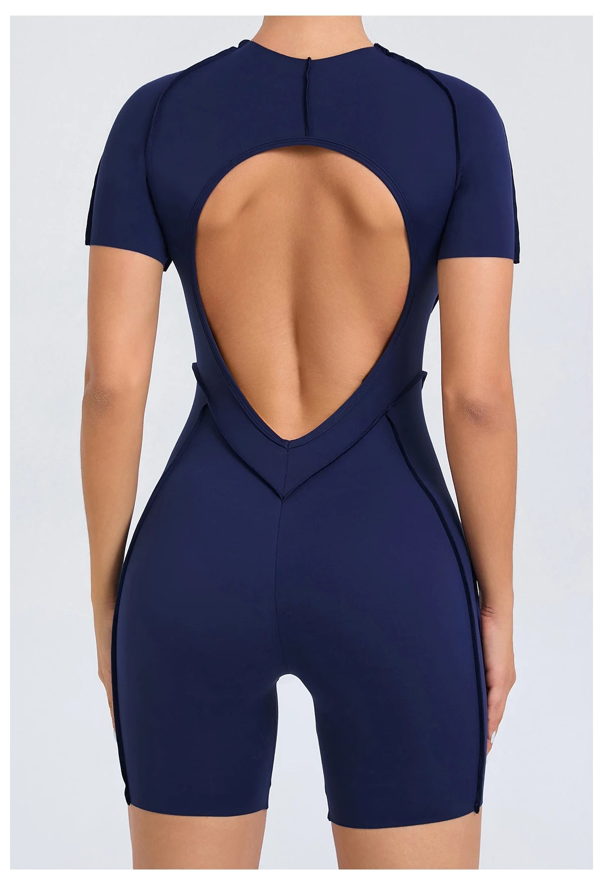 Short Jumpsuit Gym Clothes For Women Sportswear Fitness Overalls Backless Scrunch Booty Yoga Suit Sports Set Outfit ShedPoundsPortal