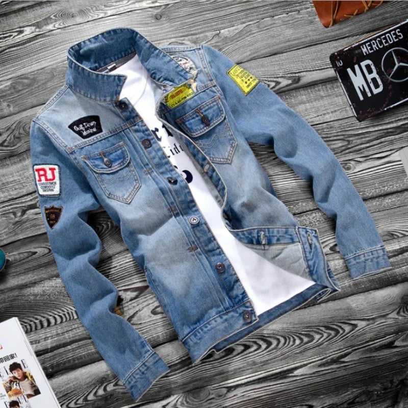 2025 Luxury Mens Denim Jackets Fashion Hole Jeans Jacket Mens Cotton Outwear Jackets Coat Long Sleeve Male Clothing Size 3XL 50 ShedPoundsPortal