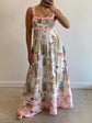 Women s Long Cami Dress Floral Leopard Print Sleeveless Square Neck Backless A-Line Ric Rac Dress
