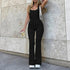Sexy Jumpsuits Women Summer New Hollow Out Sleeveless Solid Bodycon Rompers Backless Fashion Casual Streetwear Sporty Overall ShedPoundsPortal