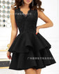Women Spring Summer Dress Skirt V Neck Sleeveless Flounced Edge Lace Sexy Casual Sheath Fashion Comfortable Regular Standard Fit