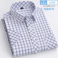 2025 Summer Cotton Plaid Short Sleeve Shirts For Men Plus Size Regular Fit Classic Young  England  Style Shirts Man&
