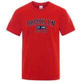 Brooklyn Est.1998 New York Letter T Shirts Man Casual Crewneck Streetwear Breathable Fashion Summer Tops Cotton Loose T-Shirts ShedPoundsPortal