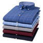 Casual Pure Cotton Oxford Mens Shirts Long Sleeve Plain Soild Regular Fit Fashion Button Man Dress Shirts