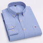 Casual Pure Cotton Oxford Mens Shirts Long Sleeve Plain Soild Regular Fit Fashion Button Man Dress Shirts