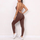 Women Sporty Jumpsuits Fitness Yoga Overalls with Padding Workout Clothes for Women Gym Set Women Bodysuit Sportswear Playsuit ShedPoundsPortal