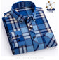 plus size 8XL100%cotton sanding long-sleeve shirts for men slim fit casual plain shirt soft palid tops designer elegant clothes