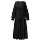 Womens dresses Bohemian Polka Dot Print Muslim Dress Long Sleeves Prayer Clothes summer dresses 2025