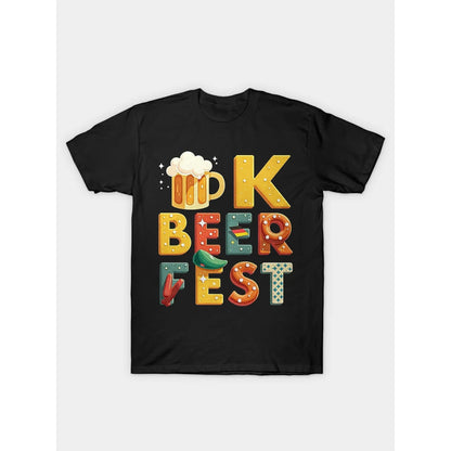 Oktoberfest Beer Fest Graphic T-Shirt For Men & Women - 100% Cotton Casual Short Sleeve Tee With Vibrant Beer Mug & Pretzel Pri ShedPoundsPortal