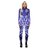 Popular Halloween Jumpsuit Sexy Print Cos Futuristic Clothing Tight Jumpsuit Wholesale Women Clothes Rompers Womens Combinaison ShedPoundsPortal