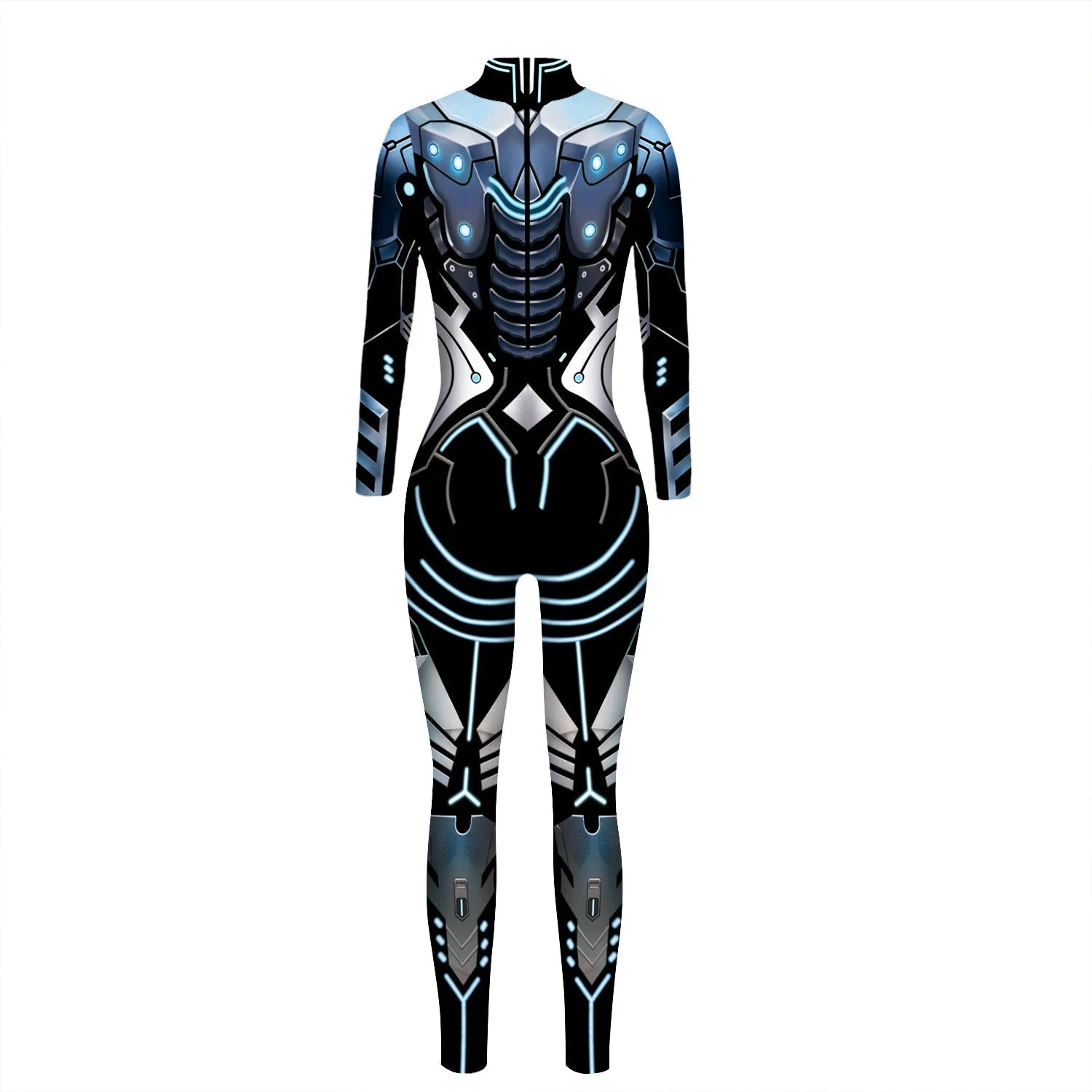 Robot Punk Jumpsuit Catsuit Sexy Female Women Cosplay Costume Skeleton Cyberpunk Steampunk Zentai Suit Halloween Bodysuit ShedPoundsPortal