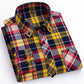 plus size 8XL100%cotton sanding long-sleeve shirts for men slim fit casual plain shirt soft palid tops designer elegant clothes